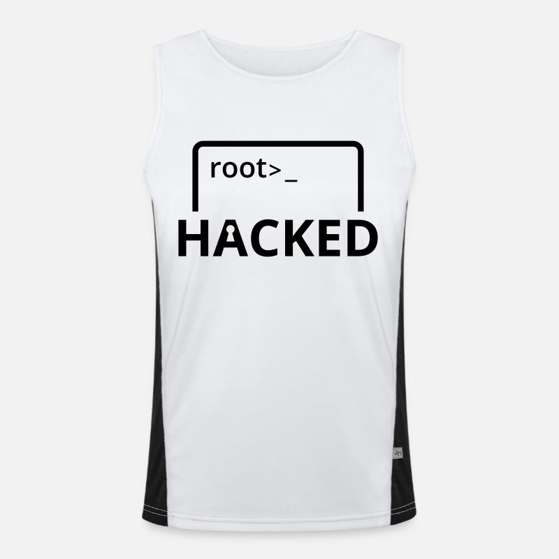 Hacked Hacker programmeur informatique Débardeur respirant contrasté Homme 