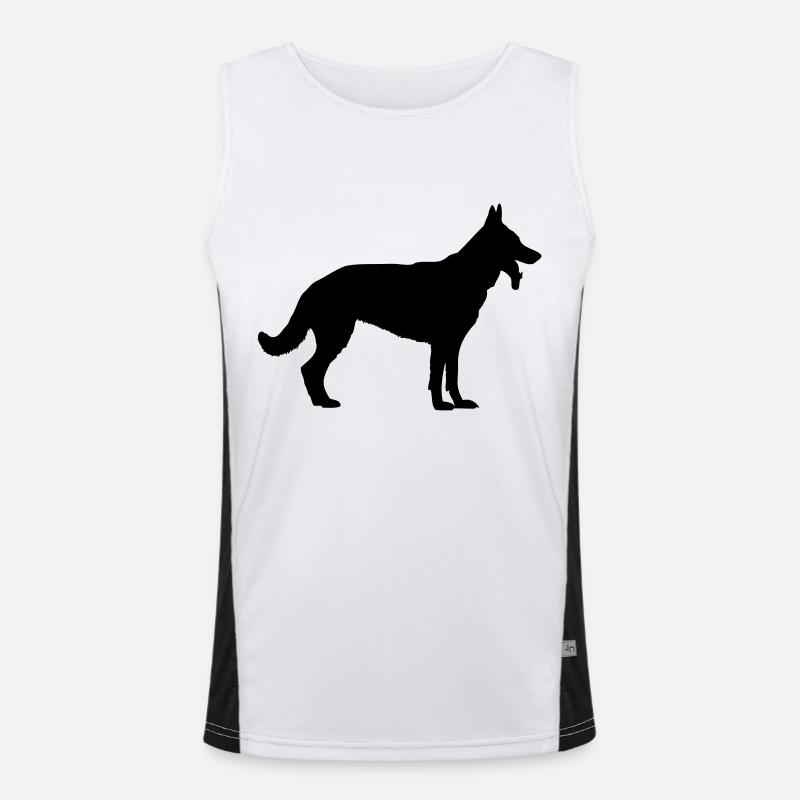 Deutscher Schäferhund - Hund Funktionelles Kontrast-Tank Top für Männer 