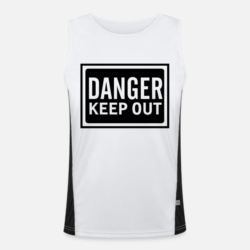 danger_keep_out_100 Men's Functional Contrast Tank Top 