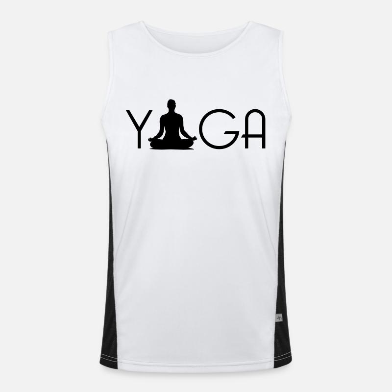 yoga_logo_1___f1 Men's Functional Contrast Tank Top 
