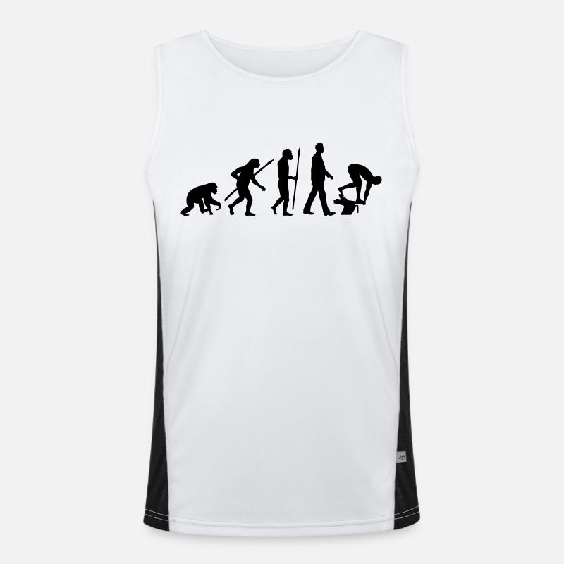 evolution_schwimmer_102012_a_1c - Men's Functional Contrast Tank Top  - white/black