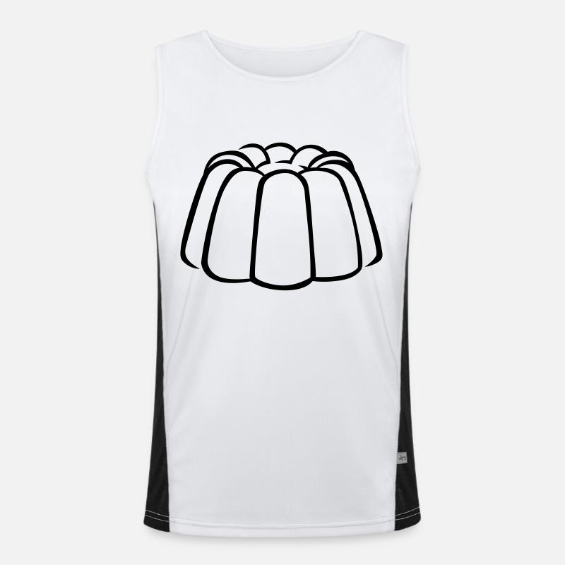 Pudding - Men's Functional Contrast Tank Top  - white/black