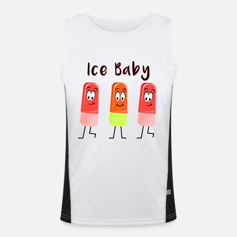 Lustiges Eis Funktionelles Kontrast-Tank Top für Männer 