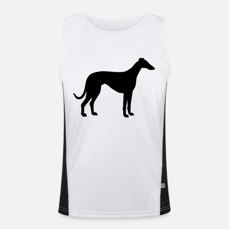 Windhund Funktionelles Kontrast-Tank Top für Männer 