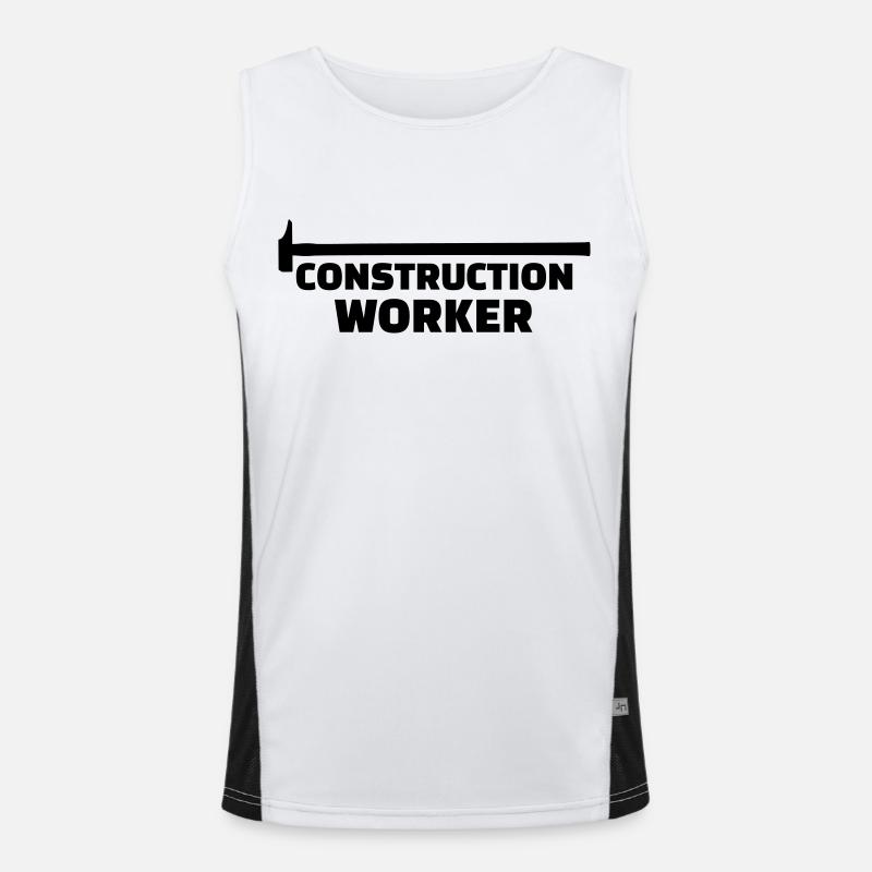 Construction worker Men's Functional Contrast Tank Top 