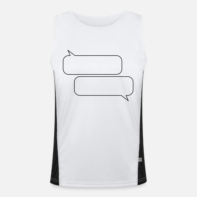 sprechblasen Unterhaltung Funktionelles Kontrast-Tank Top für Männer 