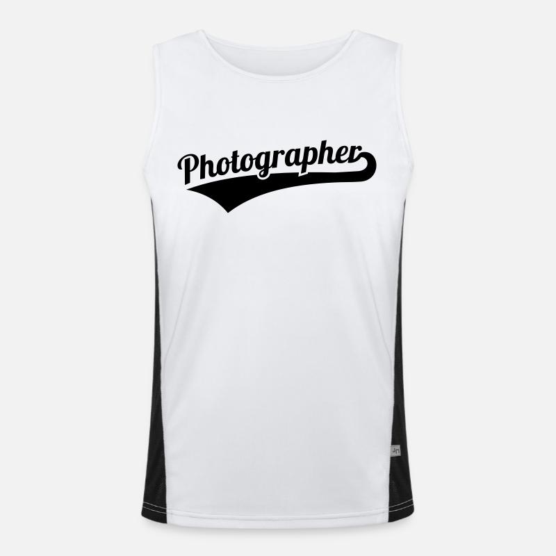 Fotograf Funktionelles Kontrast-Tank Top für Männer 