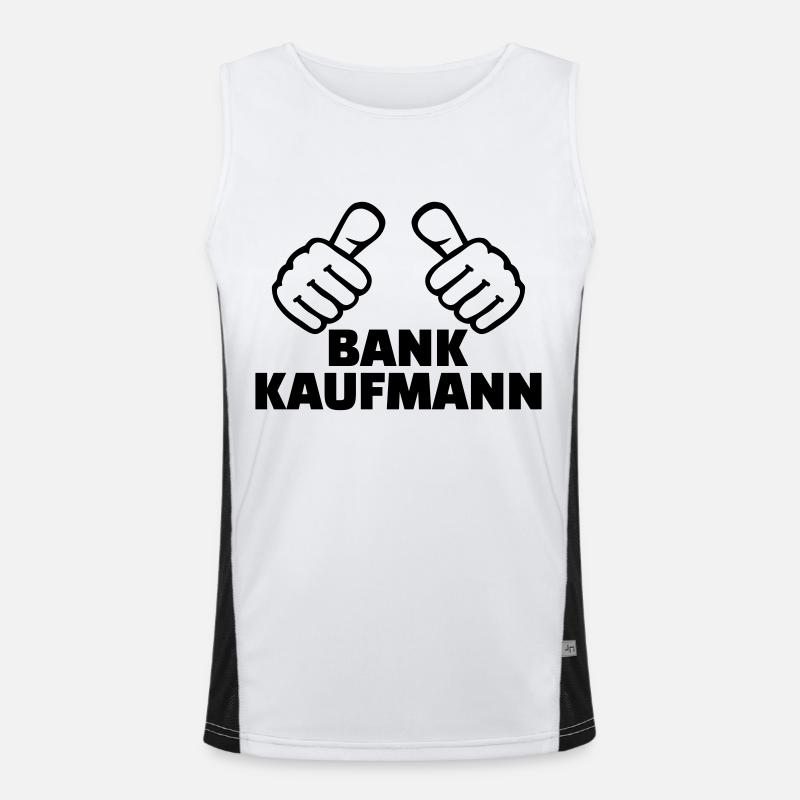 Bankkaufmann Funktionelles Kontrast-Tank Top für Männer 