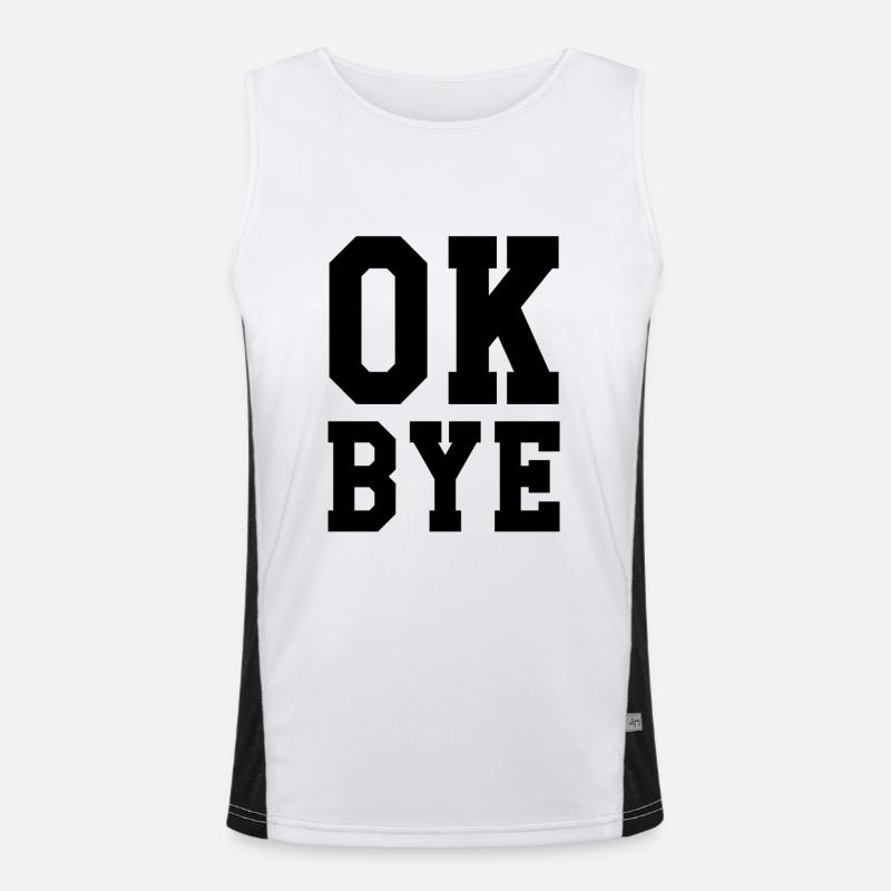 ok bye Men's Functional Contrast Tank Top 