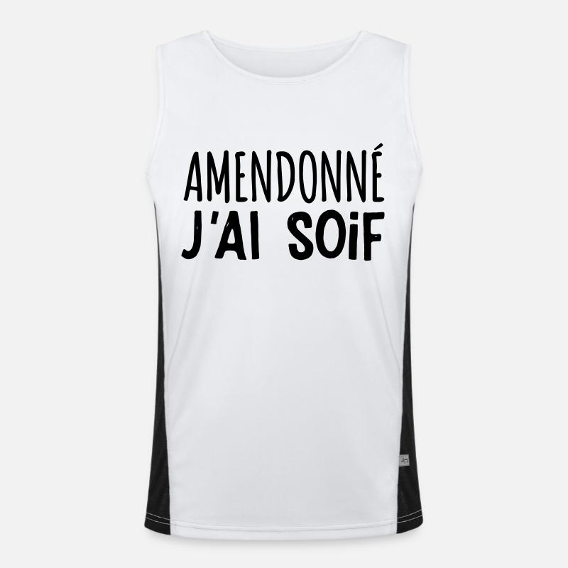 Amendonné j'ai soif Débardeur respirant contrasté Homme 