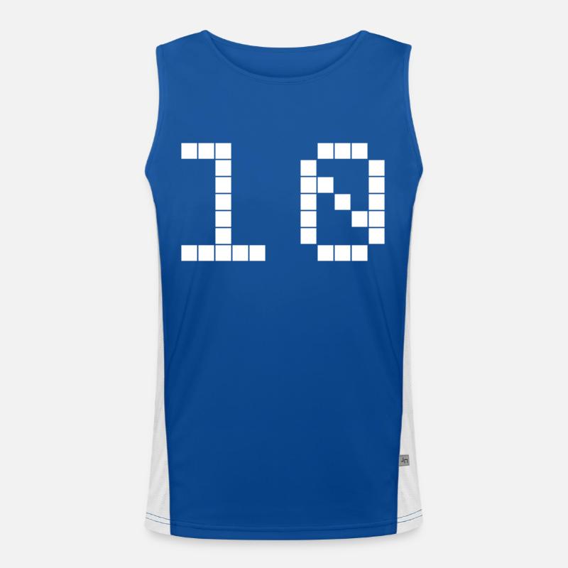 Nummer 10 Funktionelles Kontrast-Tank Top für Männer 