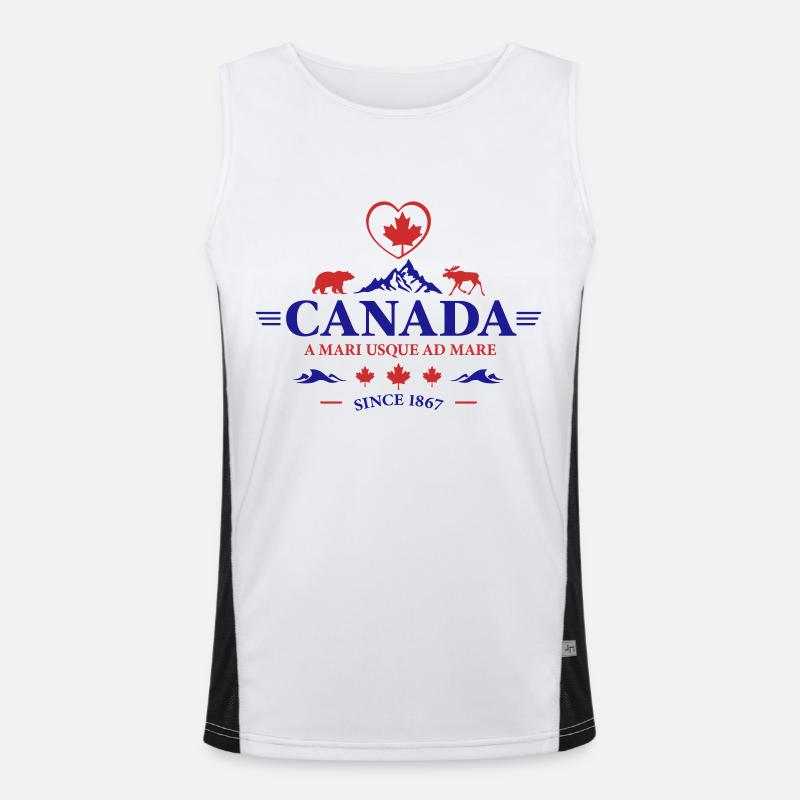 Kanada Vancouver Montreal Toronto Maple Leaf Bären Funktionelles Kontrast-Tank Top für Männer 