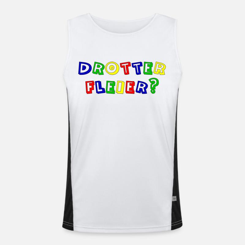 drotter fleier rand schwarz Funktionelles Kontrast-Tank Top für Männer 