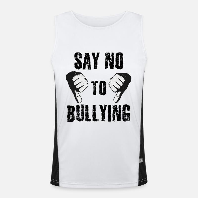 Dites non à l’intimidation Débardeur respirant contrasté Homme 