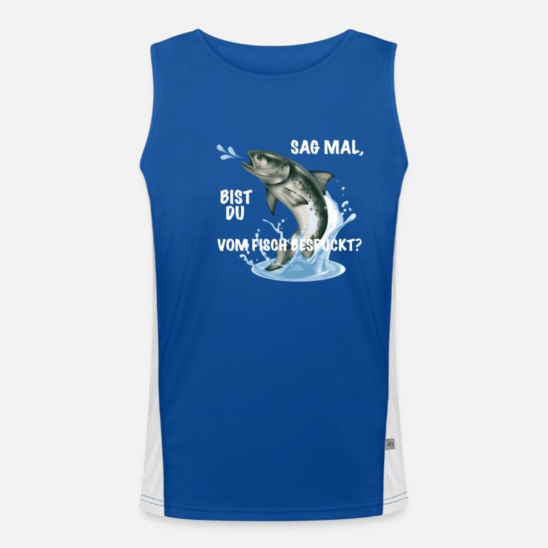 Fisch Spruch lustig Funktionelles Kontrast-Tank Top für Männer 