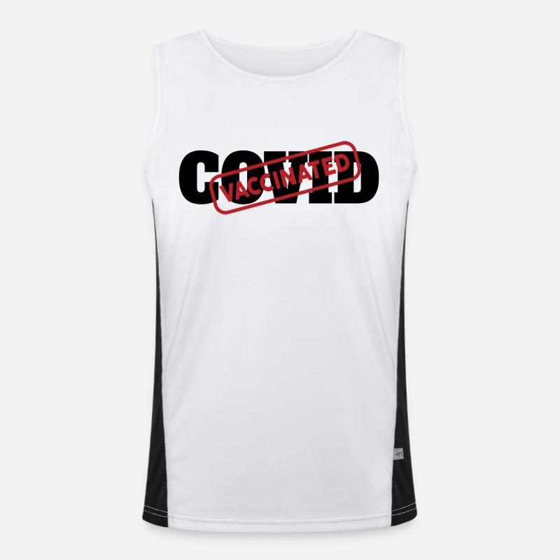 #Vaccinated Débardeur respirant contrasté Homme 