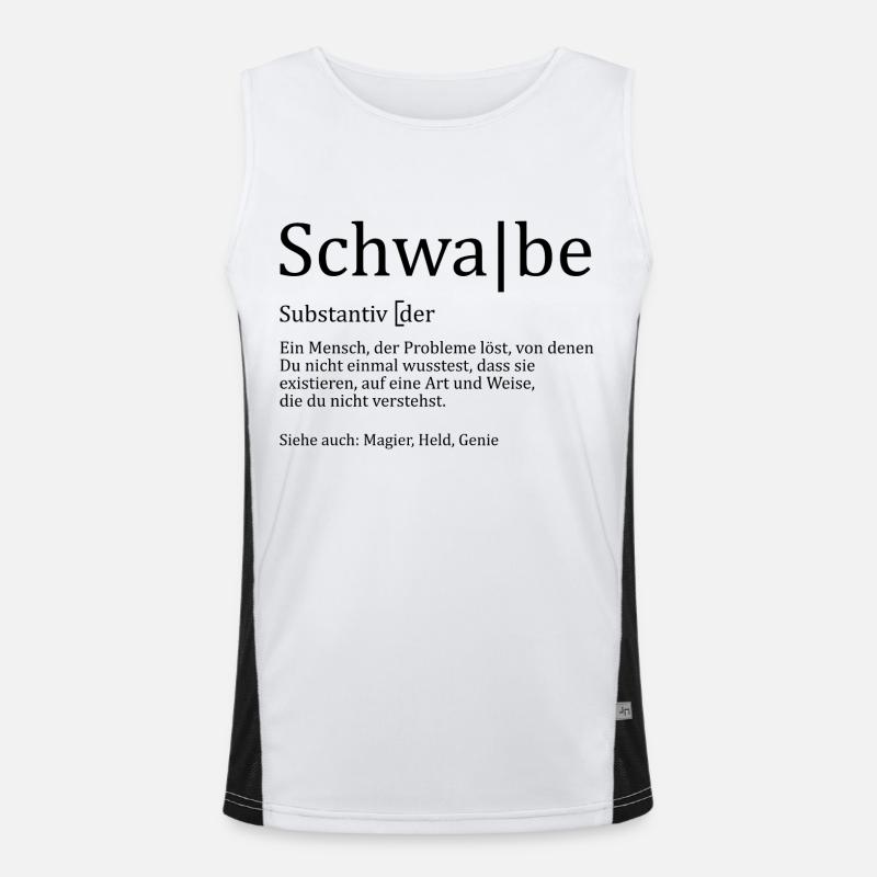 Schwabe Synonym Funktionelles Kontrast-Tank Top für Männer 
