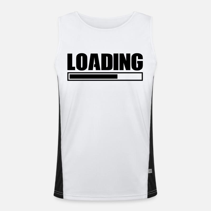 Loading - Men's Functional Contrast Tank Top  - white/black