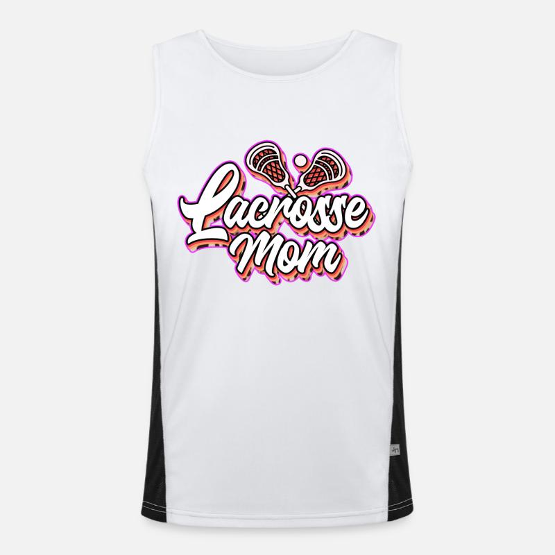 Lacrosse Sport Mutter Mama I Geschenk Funktionelles Kontrast-Tank Top für Männer 