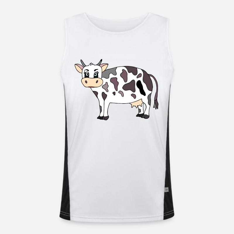 Kuh Funktionelles Kontrast-Tank Top für Männer 