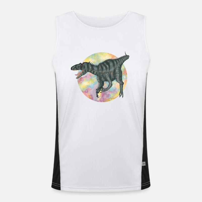Carnivorous dinosaurs Men's Functional Contrast Tank Top 