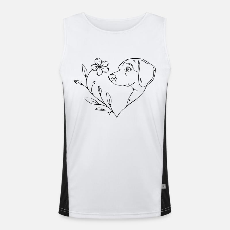 chien de coeur Débardeur respirant contrasté Homme 