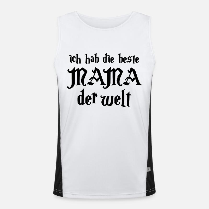 Mutter Spruch Geschenk Mama Muttertag Funktionelles Kontrast-Tank Top für Männer 