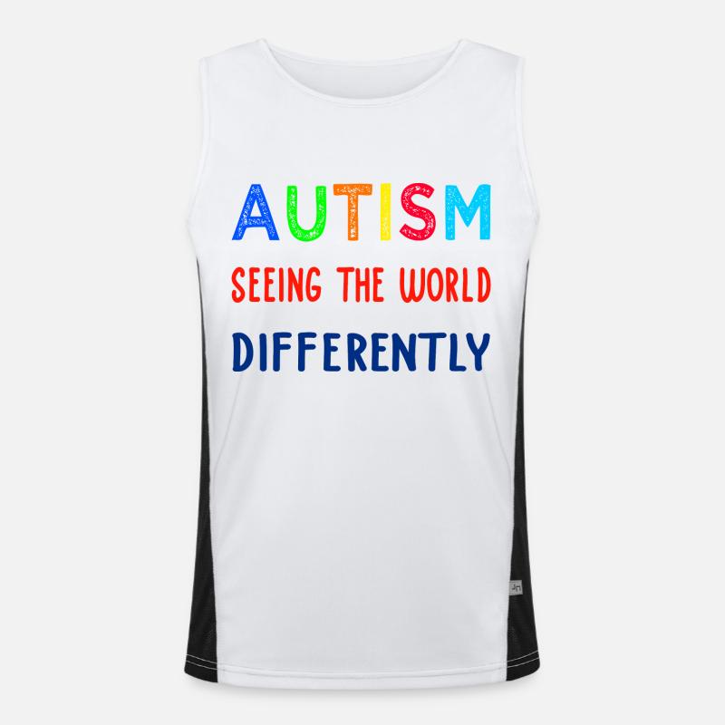 Autismus anders sehen Funktionelles Kontrast-Tank Top für Männer 