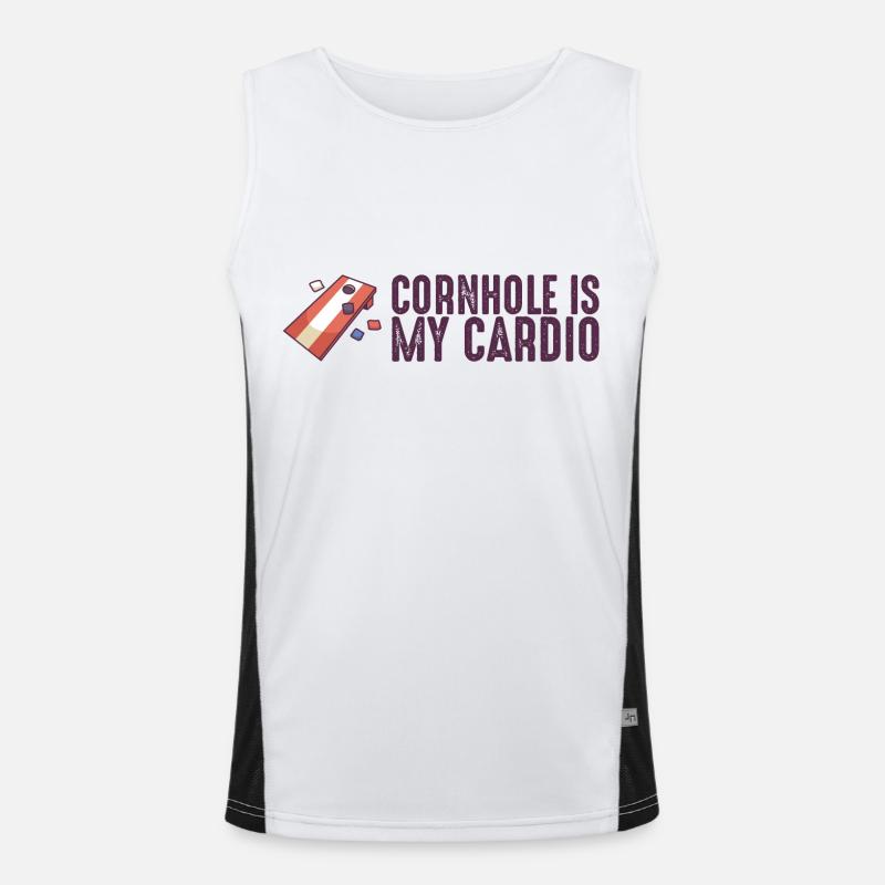 Cornhole Is My Cardio Corn Hole Sacks Cornhole Men's Functional Contrast Tank Top 