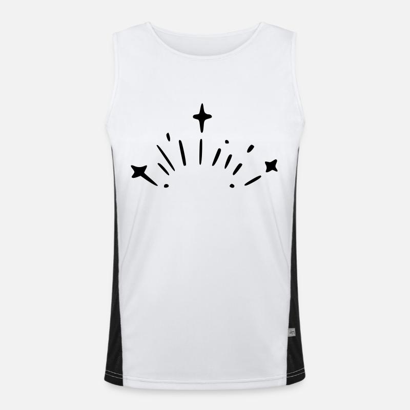 Sterne Explosion Funktionelles Kontrast-Tank Top für Männer 