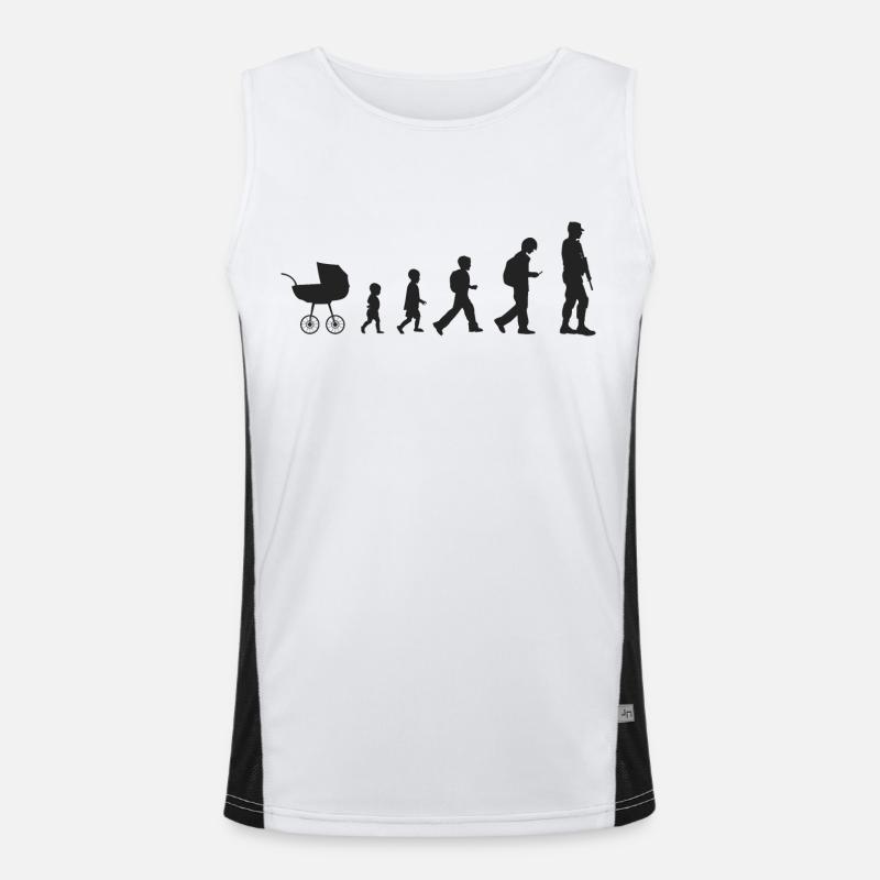 Parcours Militaire ! Débardeur respirant contrasté Homme 