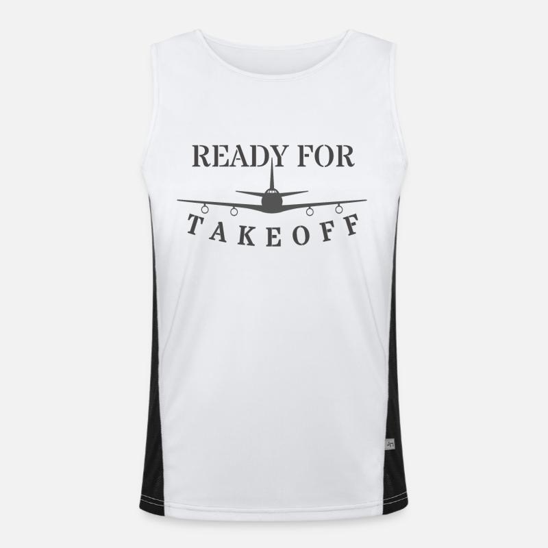 Ready for Take off - dark Funktionelles Kontrast-Tank Top für Männer 