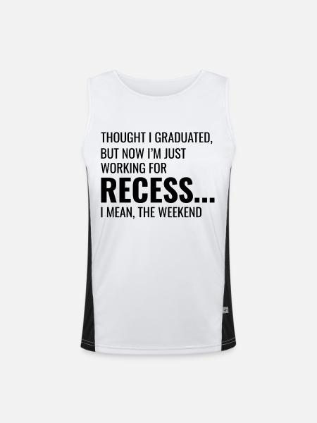 Work Memes Office-Humor Workplace Funny - Men's Functional Contrast Tank Top  - white/black - Front