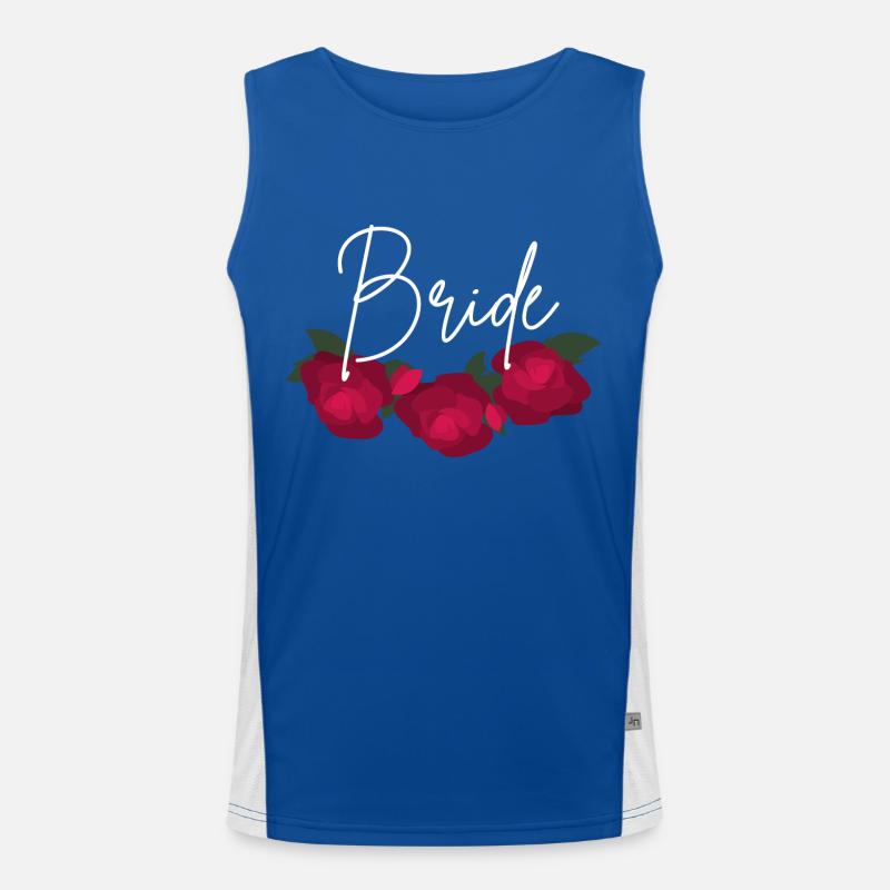 Bride fleur rouge minimaliste Débardeur respirant contrasté Homme 