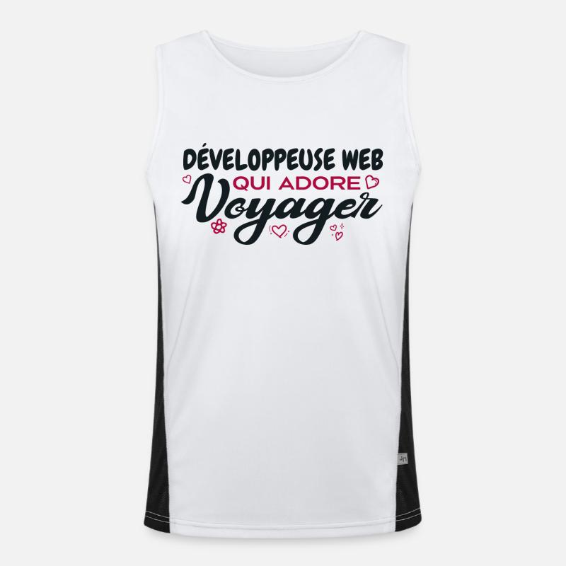 Web developer, globetrotter, travel enthusiast Men's Functional Contrast Tank Top 