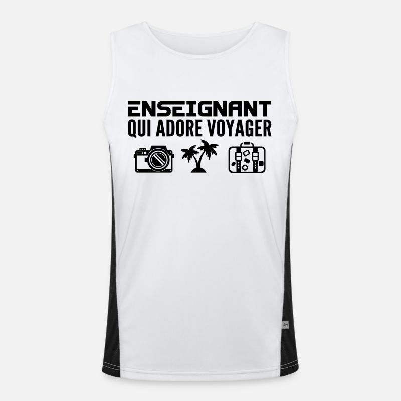 Reisende & Lehrer: Leidenschaft & Entdeckung Funktionelles Kontrast-Tank Top für Männer 