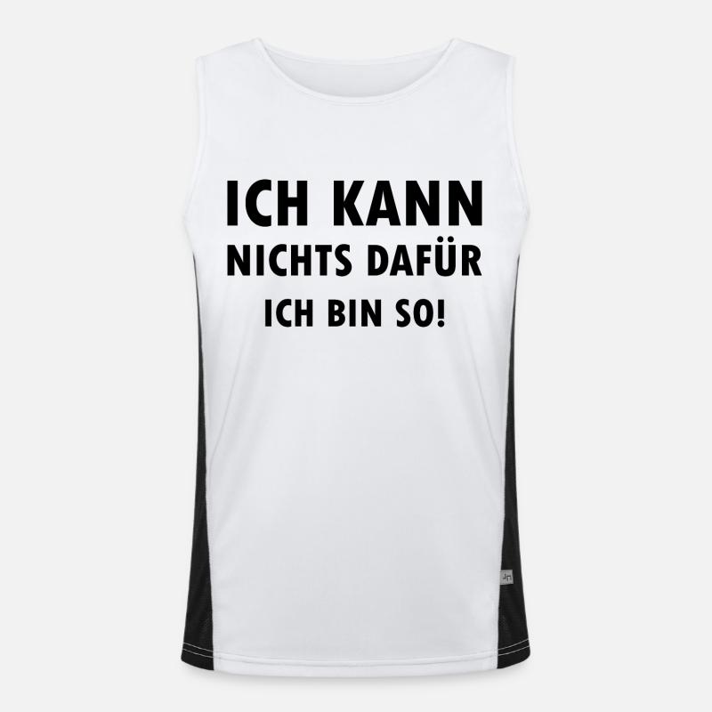 Ich kann nichts dafür ich bin einfach so Spruch Funktionelles Kontrast-Tank Top für Männer 