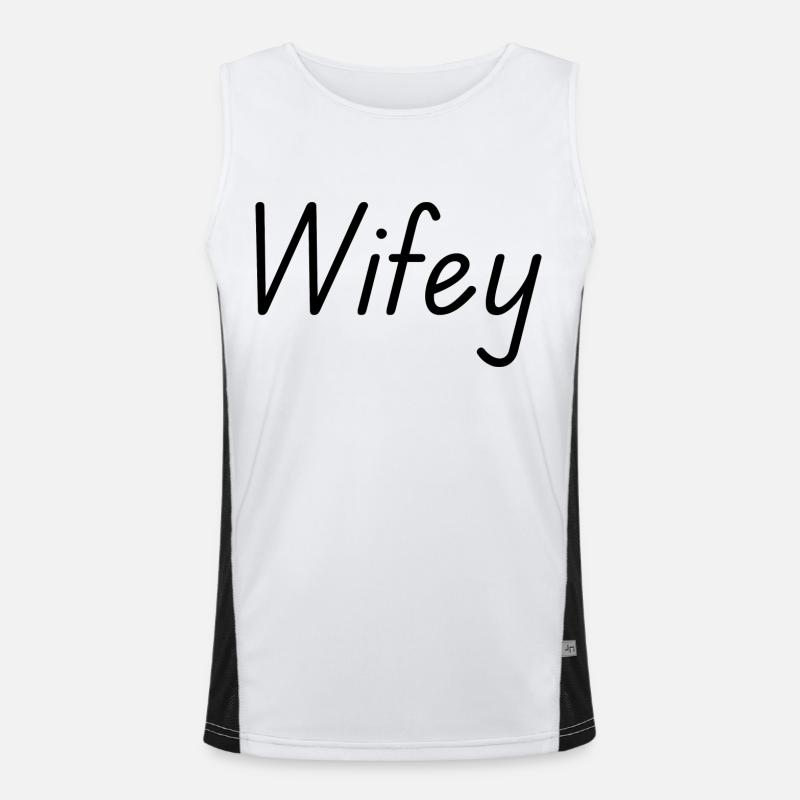 Ehefrau Funktionelles Kontrast-Tank Top für Männer 