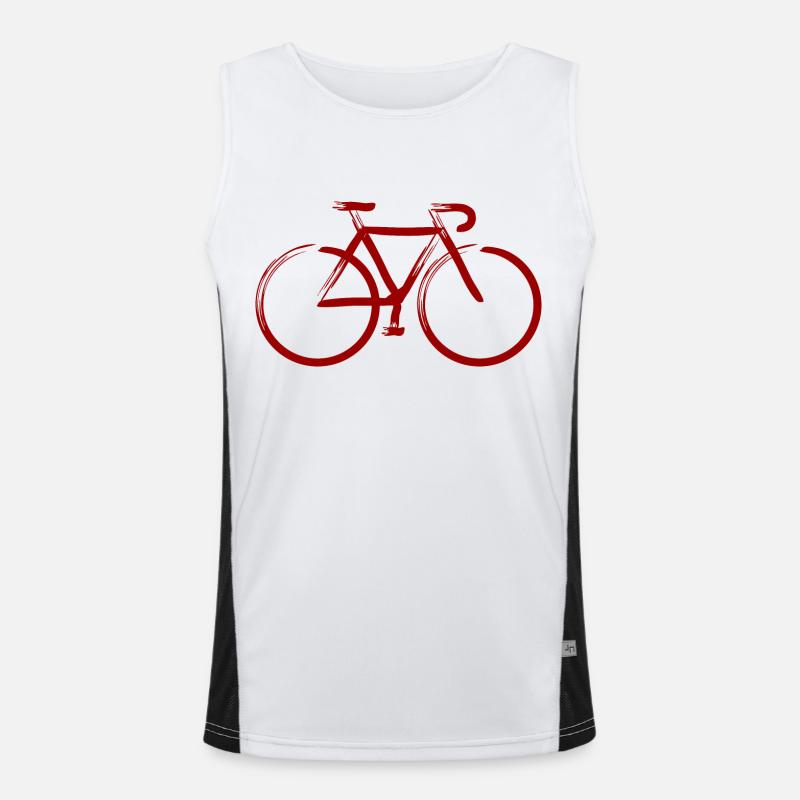 Ruby strokes - Men's Functional Contrast Tank Top  - white/black