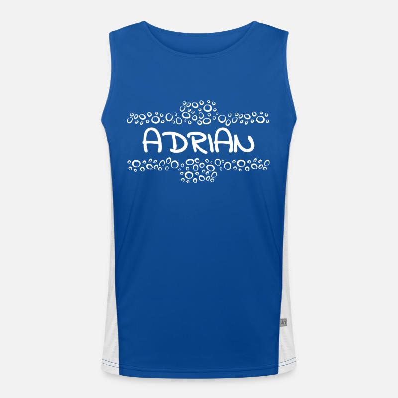 Vorname Adrian Funktionelles Kontrast-Tank Top für Männer 