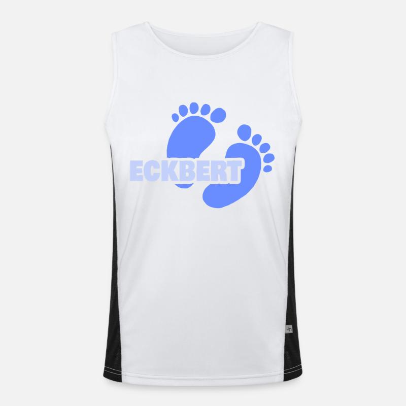 Gift for Eckbert - Men's Functional Contrast Tank Top  - white/black