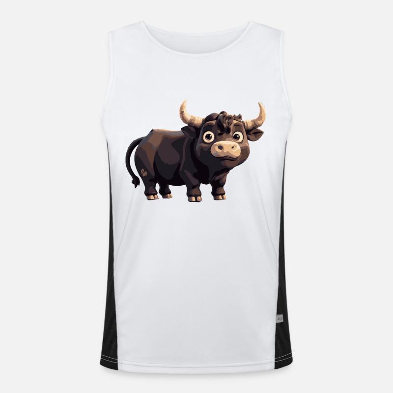 Taurus Comic Men's Functional Contrast Tank Top 