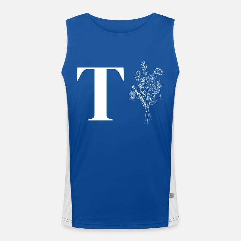 Lette t fleurs minimalistes Débardeur respirant contrasté Homme 