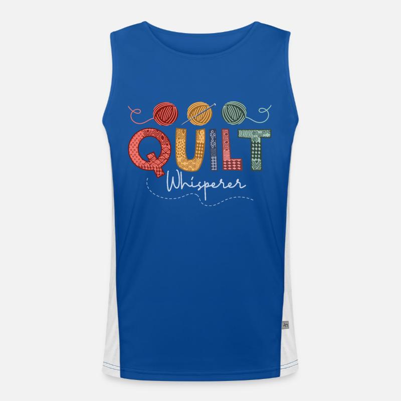 Quilt Whisperer Quilter Quilting Funktionelles Kontrast-Tank Top für Männer 