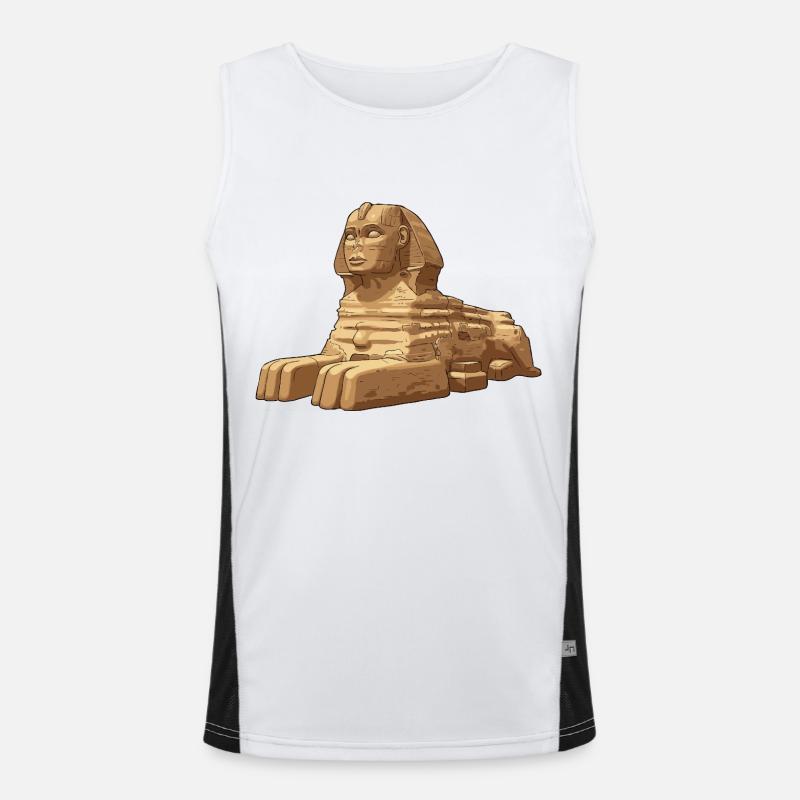 Sphinx von Gizeh Funktionelles Kontrast-Tank Top für Männer 