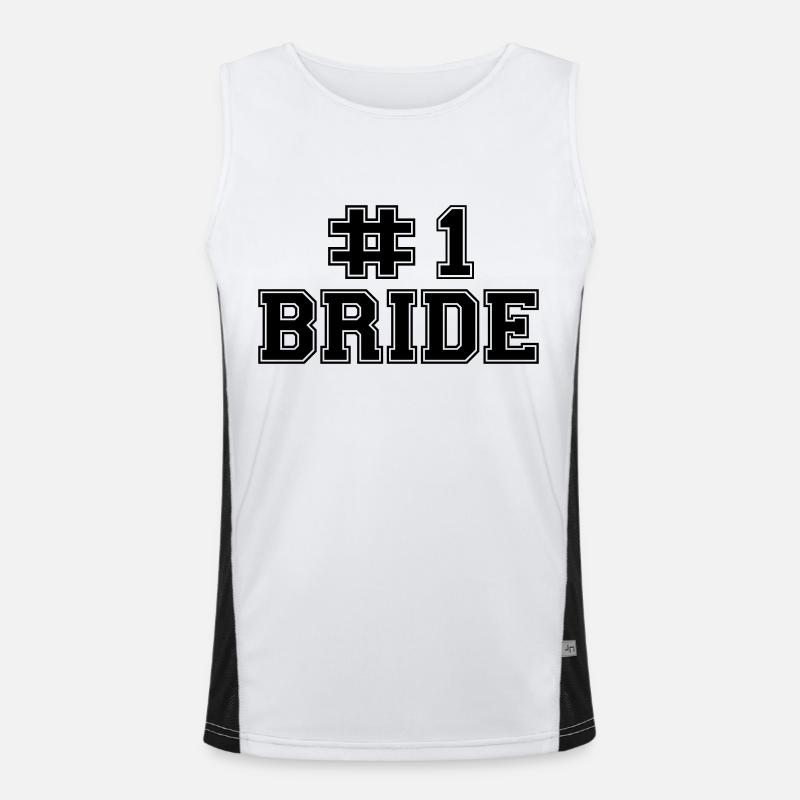number one bride Funktionelles Kontrast-Tank Top für Männer 