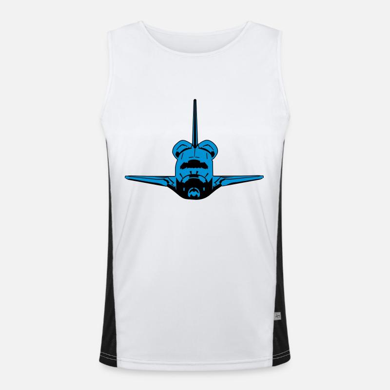 Space Shuttle - Men's Functional Contrast Tank Top  - white/black