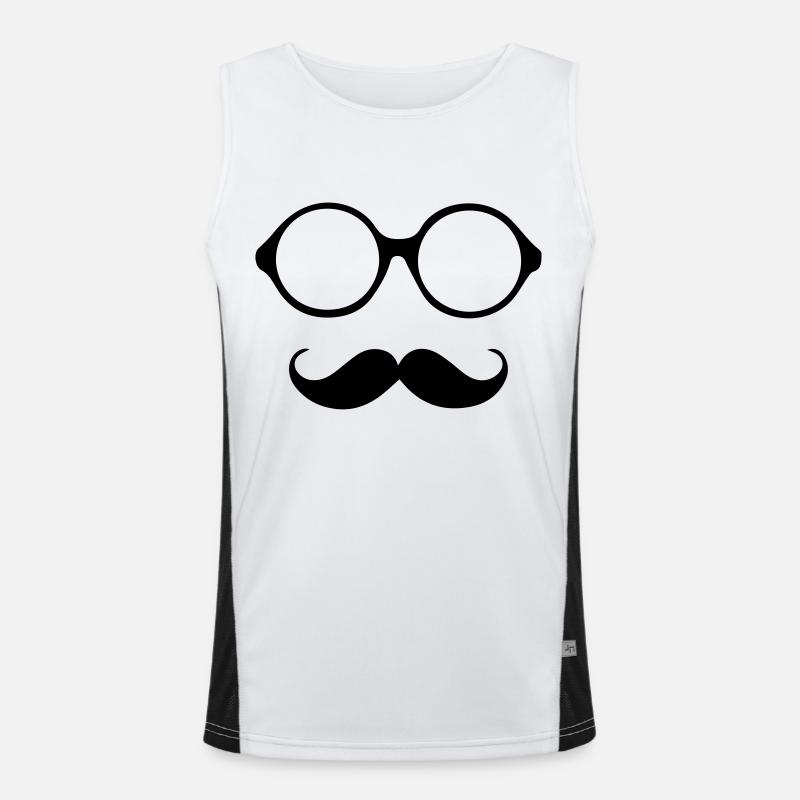 Moustache Débardeur respirant contrasté Homme 