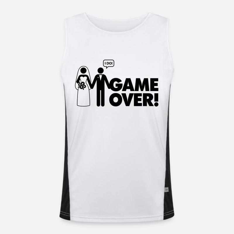 Spiel beendet. Ich bin verheiratet. Funktionelles Kontrast-Tank Top für Männer 