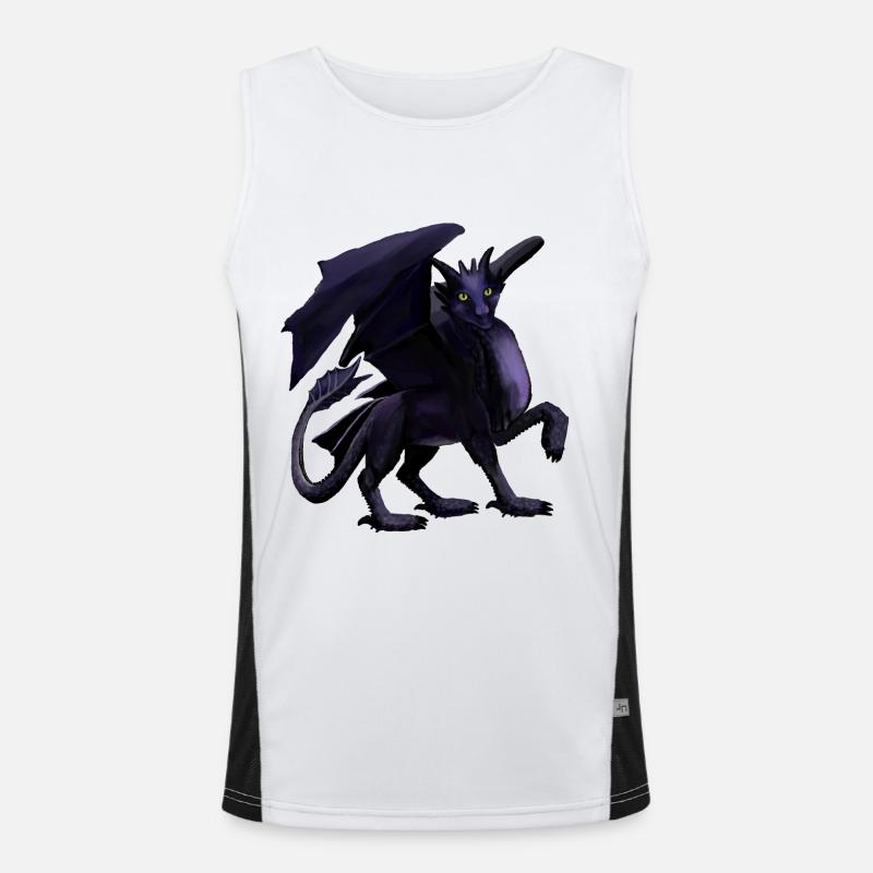 Schwarzer Drache Funktionelles Kontrast-Tank Top für Männer 